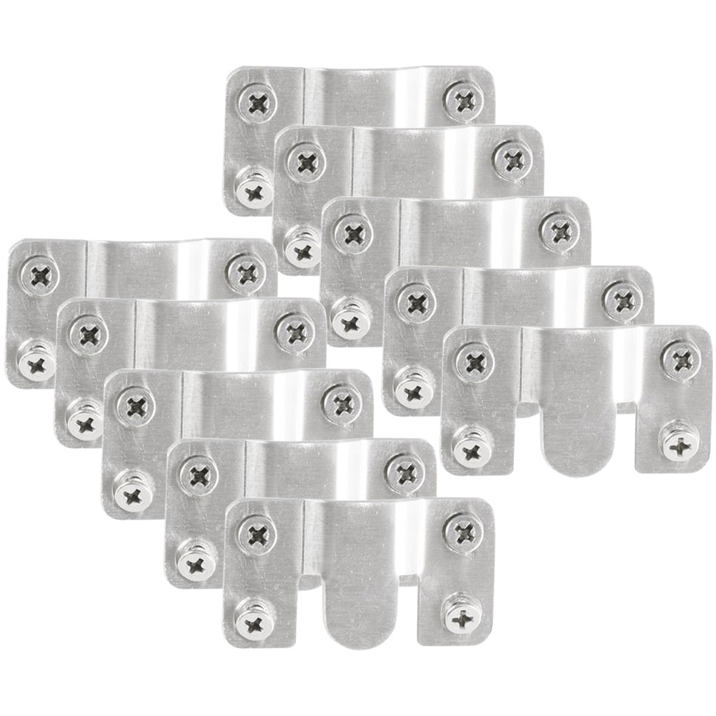 Qnmwood 10pcs Stainless Steel Picture Hangers Z Clip with Screws