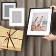 thumbnail image 1 of Photo Frame - No Mat Picture Frame for Wall & Tabletop Display, Durable Plastic/Wooden Frame to Showcase Photos, Prints & Artwork, Elegant Home & Office Decor Accessory, 10*8in, Black, 1 of 8