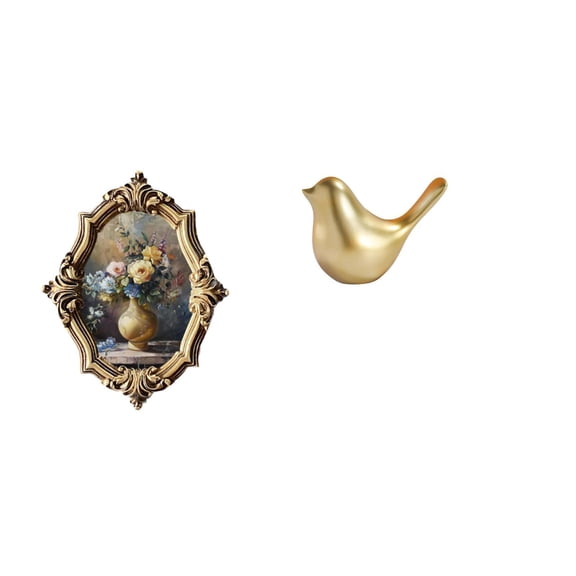 Photo Frame Picture Frame Birds Figurine Durable Resin Material for Living Room Decoration