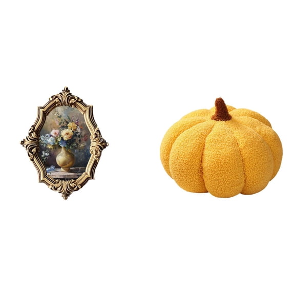Photo Frame Picture Frame Pumpkin Pillow Plush Material Soft Halloween Home Bedroom Decor