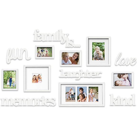 Photo Frame | Plaque College Frame - Valentine Wall Decoration Combination - Brown PVC Picture Frame Selfie Gallery Collage W Wall Hanging Mounting Design | Love Heart Shape