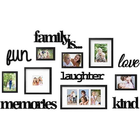 Photo Frame | Plaque College Frame - Wall Decoration Combination - White PVC Picture Frame Selfie Gallery Collage With Hanging Template & Wall Mounting Design | Family Tree