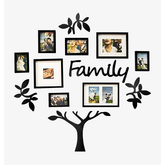 Photo Frame | Plaque College Frame - Wall Decoration Combination - White PVC Picture Frame Selfie Gallery Collage With Hanging Template & Wall Mounting Design | Family Tree