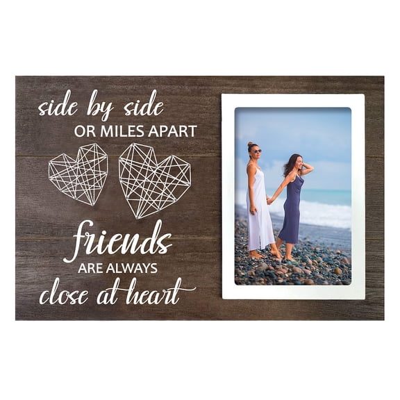 Photo Frame Rectangle Dark Gray Heart Pattern 200x300mm