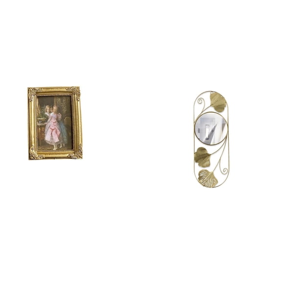 Photo Frame Resin Card Display Wall Mirror Durable Material for Living Room Bedroom Office Hallway Entryway Tabletop