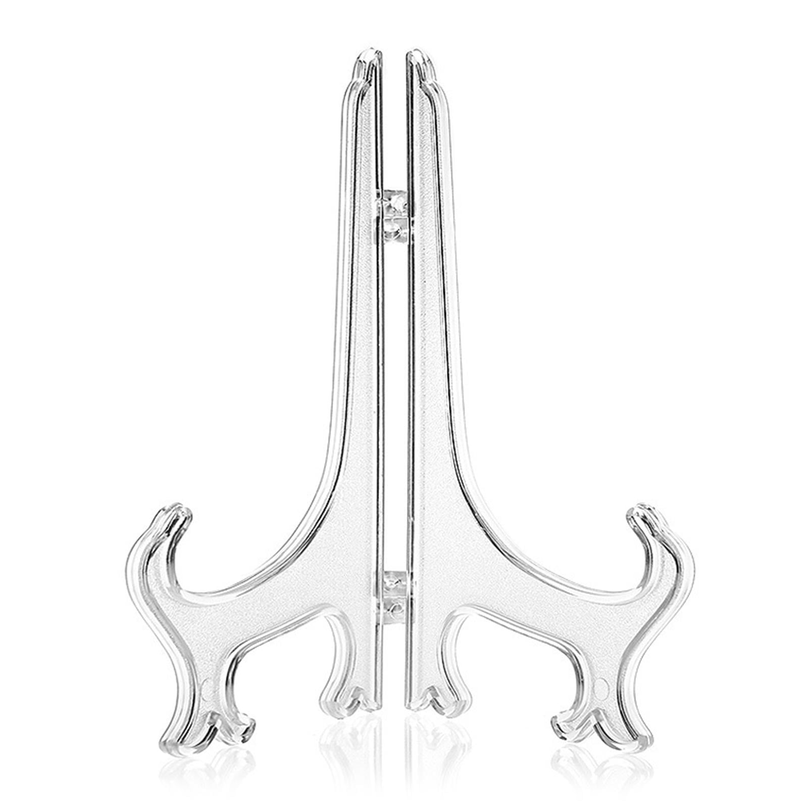 Photo Frame Stand, Clear Plastic Easels Plate Holders Display Dish Rack Picture Frame Photo Book
