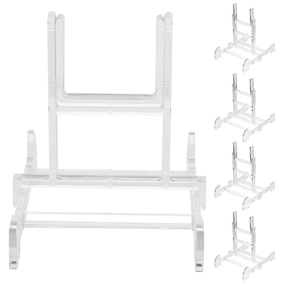 Photo Frame Stand Display Supply Clear 5 Pcs Multifunction Bracket Acrylic Shelf Table Top Bookshelf