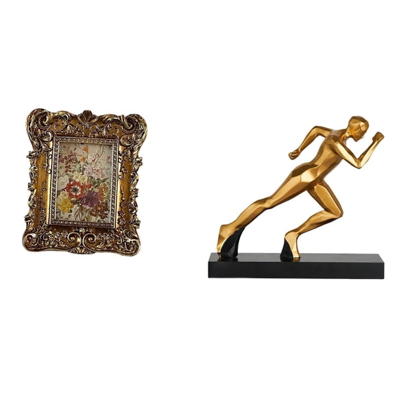 Photo Frame Vintage Table Picture Frame Ornate Wall Hanging Resin Design for Entryway Living Room