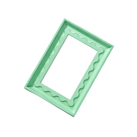 Photo Frame with Curved Design and Even Surfaces for Desk, Entryway, Study, or Wall Display of Family and Travel Photos