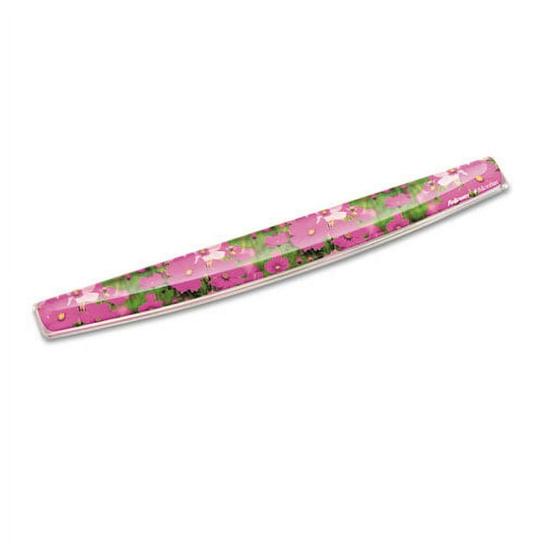 Photo Gel Keyboard Wrist Rest with Microban Protection, 18.56 x 2.31, Pink Flowers Design Photo Gel Keyboard Wrist Rest with Microban Protection, 18.56 x 2.31, Pink Flowers Design