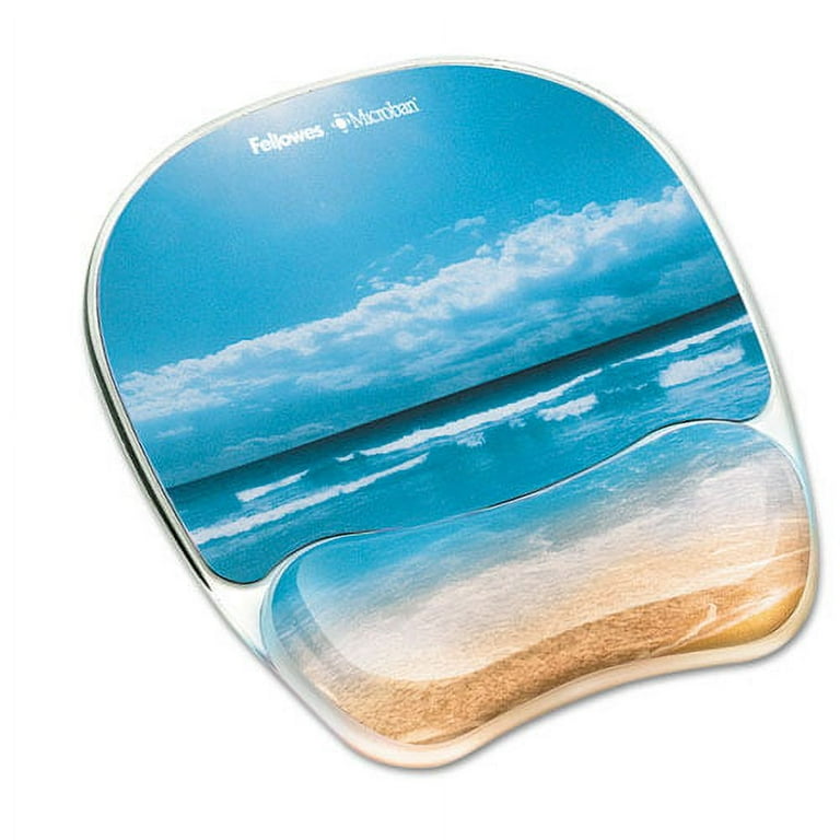 Photo Gel Mouse Pad with Wrist Rest with Microban Protection, 7.87 x 9.25, Sandy Beach Design Photo Gel Mouse Pad with Wrist Rest with Microban Protection, 7.87 x 9.25, Sandy Beach Design