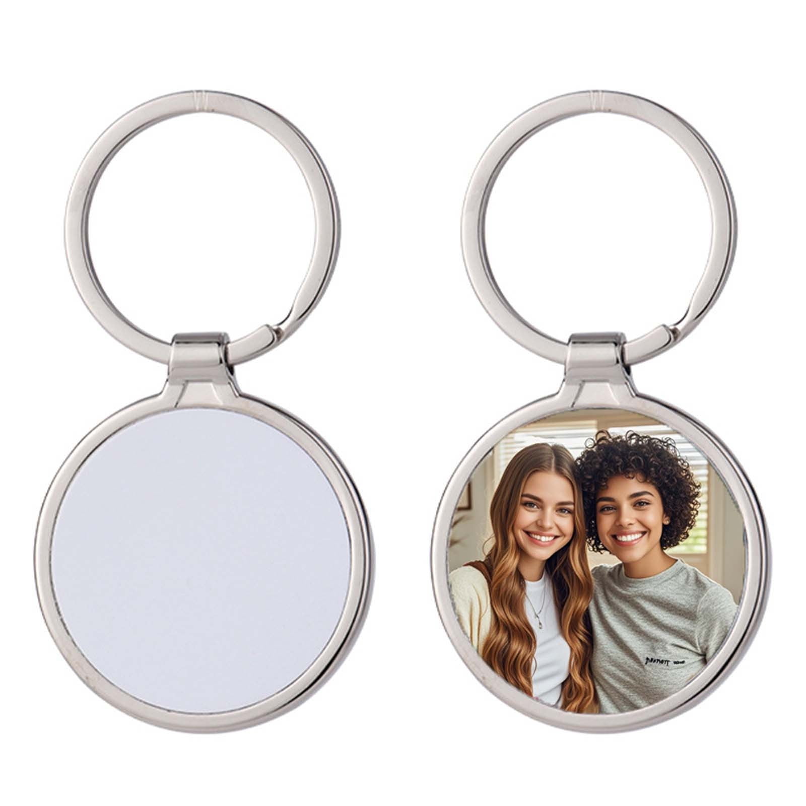 Photo Keychain Personalized,Custom Photo/Text/Key+Icons,Men Women ...
