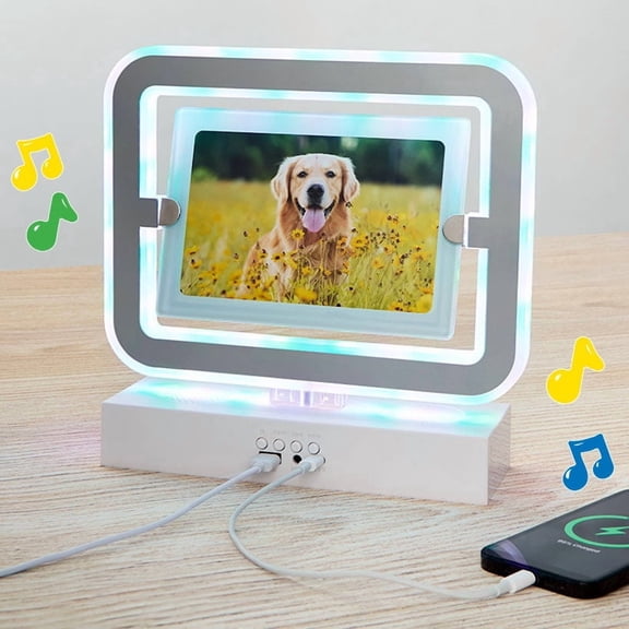 Photo Light Up Makeup Mirror With Bluetooth USB Speaker