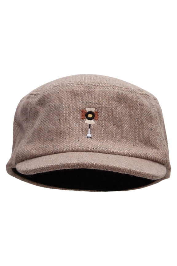 Photo Lights Wool Fashion Fitted Engineer Cap - Khaki OSFM