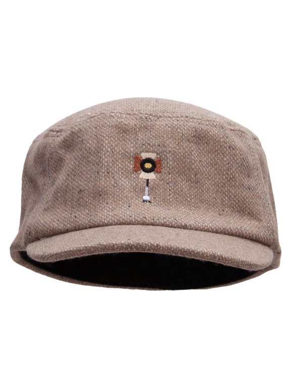 Photo Lights Wool Fashion Fitted Engineer Cap - Khaki OSFM