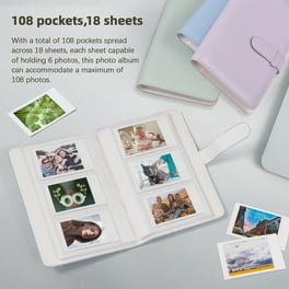 64 Pocket Mini Photo Album For Fujifilm Instax Mini Photos - Holds 3 Inch Instant Camera Pictures, Compatible With Polaroid & Phone Printers