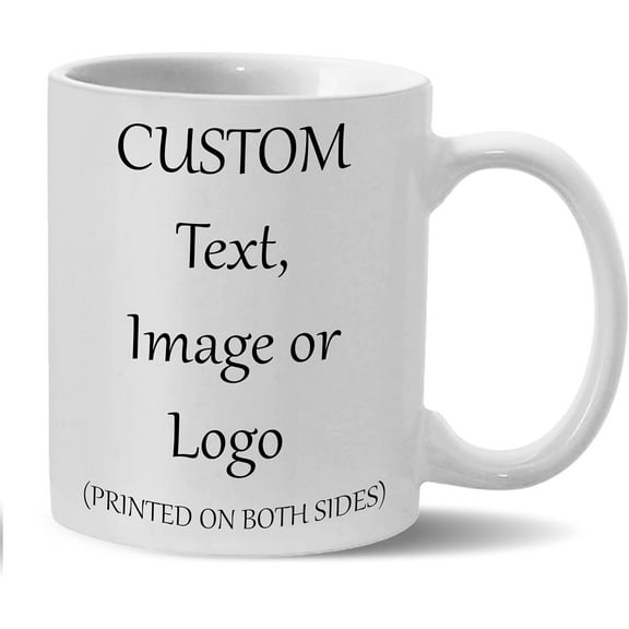 Photo Mug with Custom Image and Text, Personalized Design Options, Ceramic (Pink, 11 Ounces)