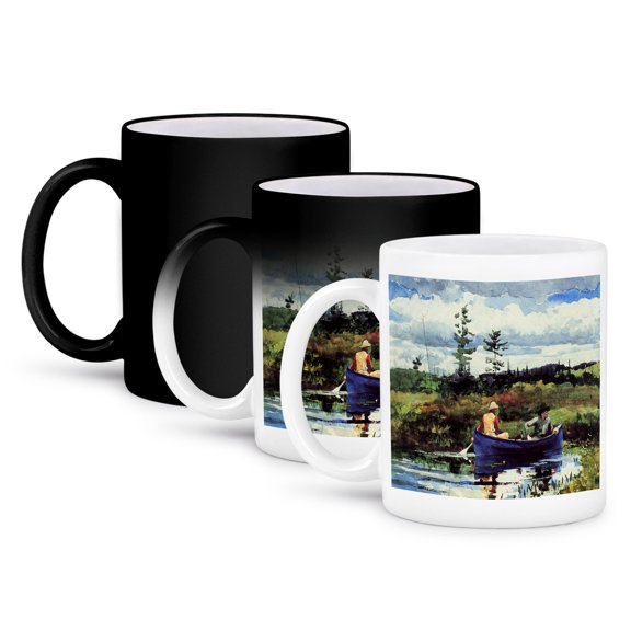 3dRose, Photo of 1892 Winslow Homer Painting The Blue Boat, 11oz Magic Transforming Mug