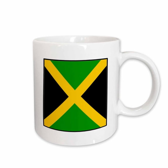 3drose, Photo of Jamaica Flag Button, 15oz Mug