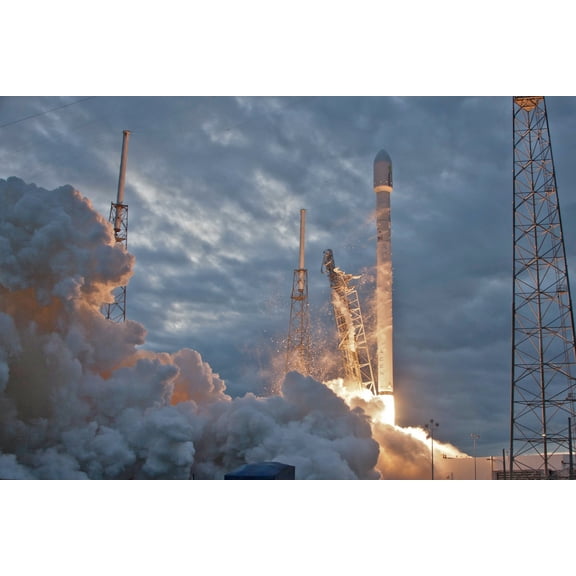 Photo Of Network Satellite Taking Off 24"x16" Photographic Print Poster