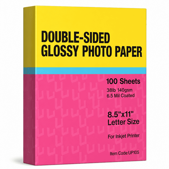Photo Paper Glossy Double Sided 8.5x11 Inkjet 37lb 140gsm Dye Ink Thin Picture Flyer Calendarzine Cd Cover Letter (200 8.5 X 11 Glossy)