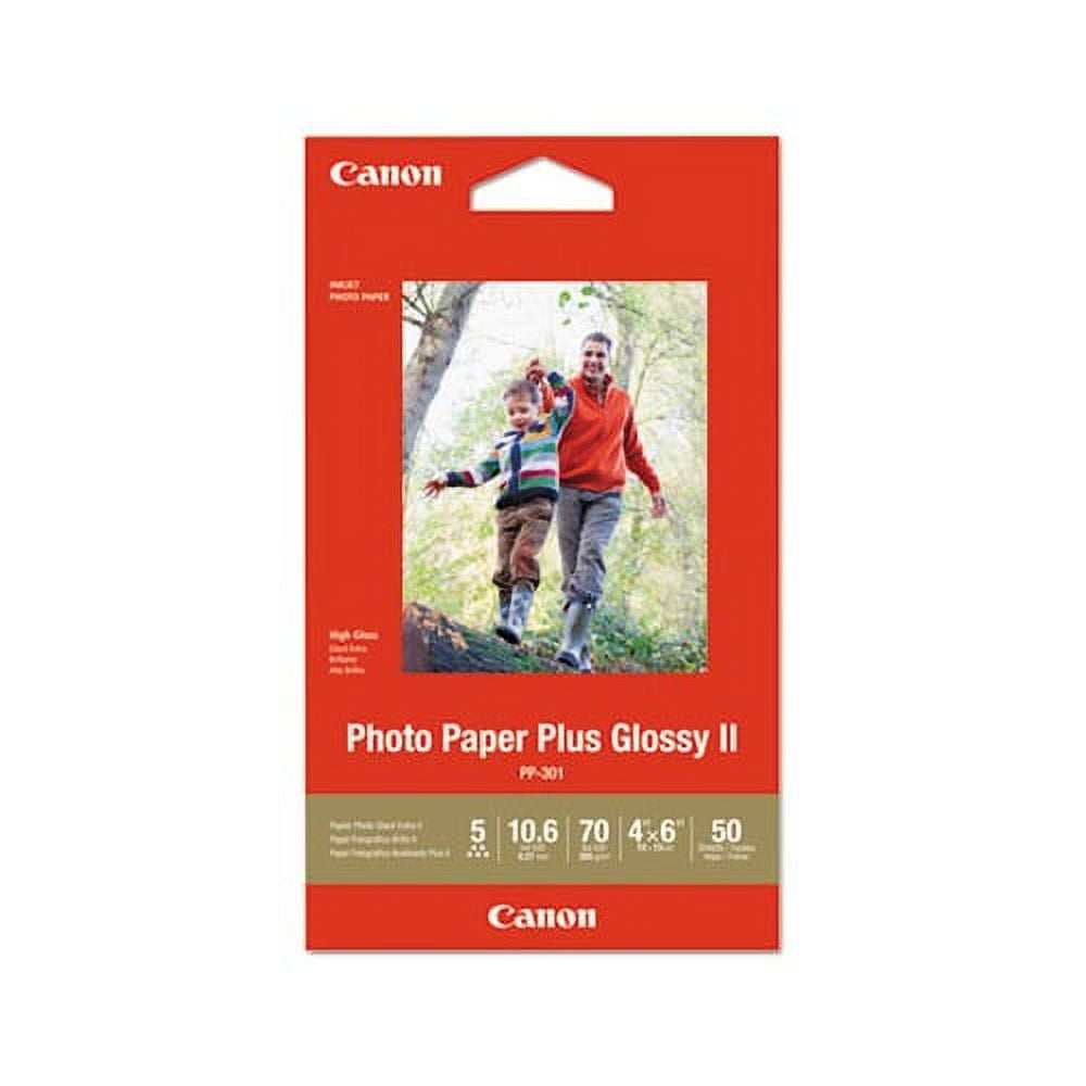 Photo Paper Plus Glossy II 4 x 6, Glossy White, 50/Pack