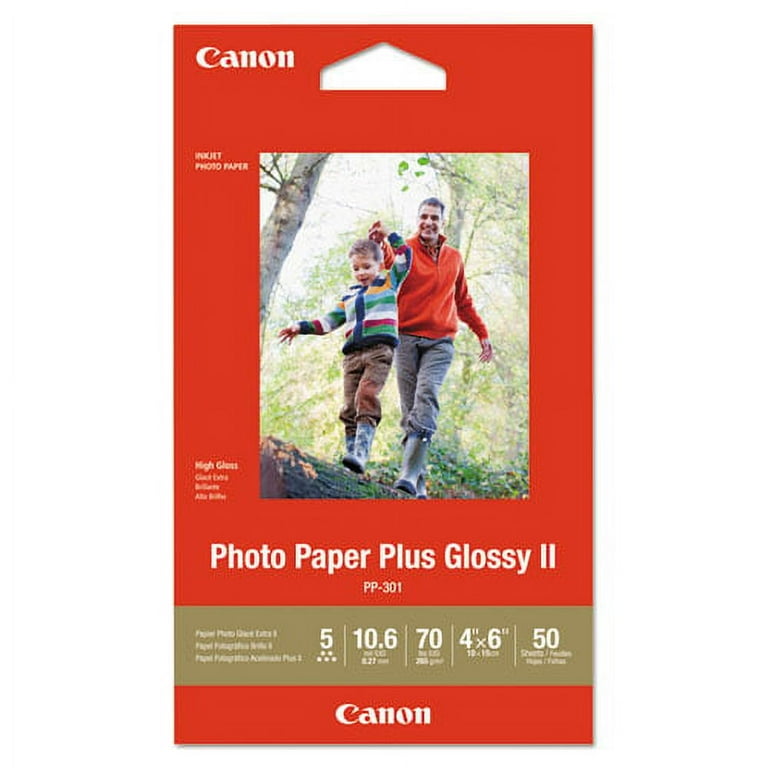 Photo Paper Plus Glossy II, 10.6 mil, 4 x 6, Glossy White, 50/Pack Photo Paper Plus Glossy II, 10.6 mil, 4 x 6, Glossy White, 50/Pack