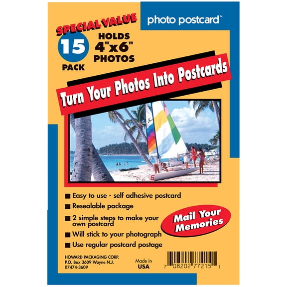 Freez A Frame Photo Postcard 4x6 Turn Your Photos Into Post Cards (15 Pack) 77215