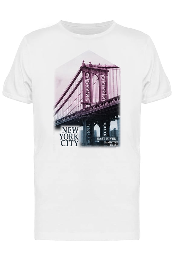Photo Print Manhattan Bridge T-Shirt Men -Image by Shutterstock, Male Large