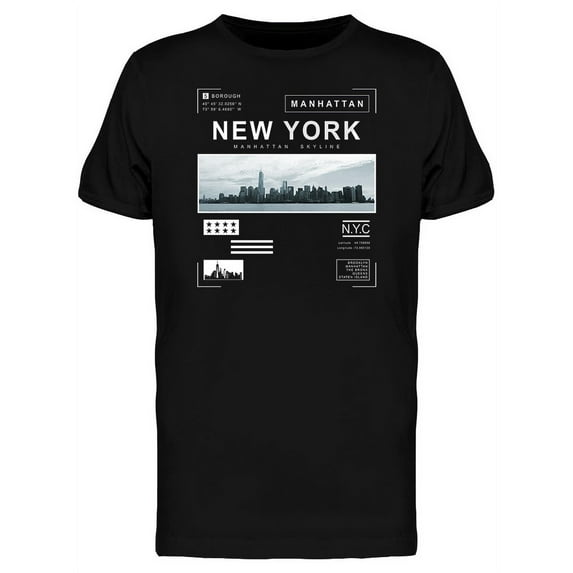 Photo Print Manhattan T-Shirt Men -Image by Shutterstock, Male Small