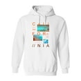 thumbnail image 1 of Photo Print Santa Monica Beach Hoodie Men - Men Hoodie, White, Small, 1 of 4
