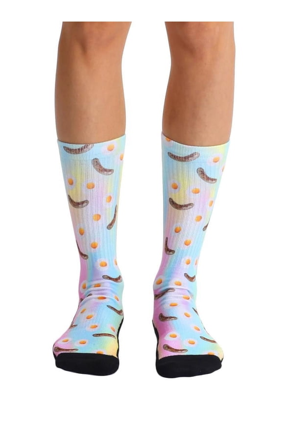 Photo Print Sport Socks: Breakfast Smiley