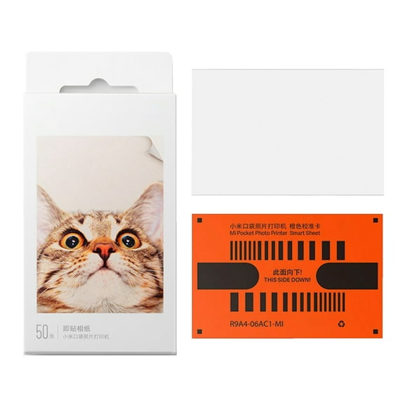 Photo Printer Paper, Lightweight Printer Photo Paper Adhesive Photo Paper, Clear Printing Portable Printer Paper Photo Sticker Paper for Pocket Printer