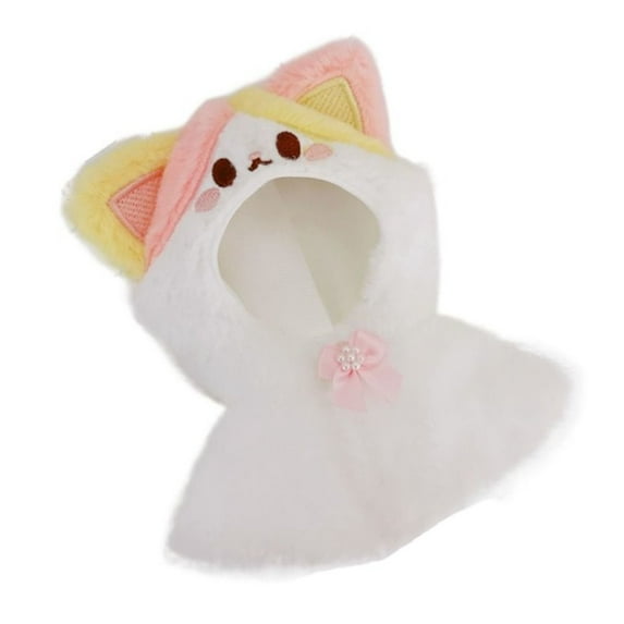 Photo Props Gift Changing Dressing Game Toys Accessories Plush Outfit Hairy Cartoon Animal Shawl Doll Clothes Doll Plush Cloak 10CM CAT