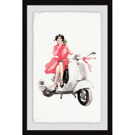 Photo Scooter Framed Painting Print