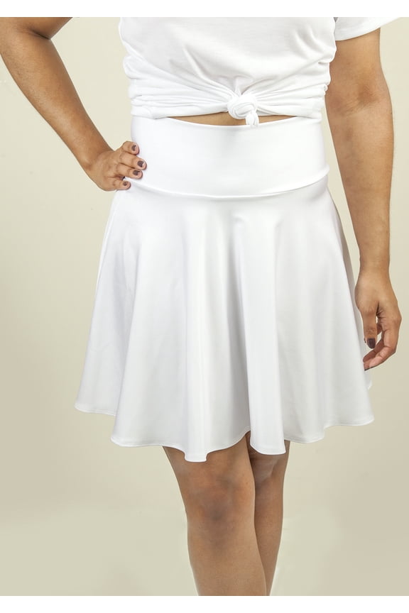 Women's XS Skater Skirt Brushed Suede Fabric All Over Print