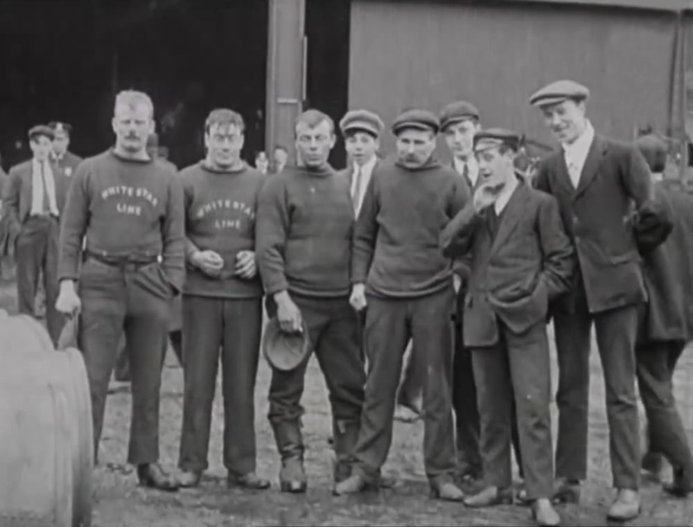 Photo Still from 1912 footage Some surviving crew of Titanic Canvas Art - (24 x 36)