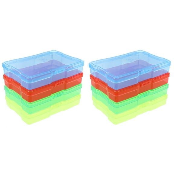 Photo Storage Box Postcard 8 Pcs Cards Organizer Keeper Greeting Clear Plastic Case Parts Postcards Pp