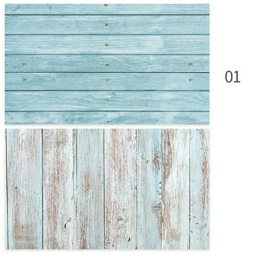 Photo Studio Backgrounds 55x42cm 2sides PVC Cover Waterproof Paper Backdrops Wood Marble Wall Printing for Camera Phone Shooting Sky blue