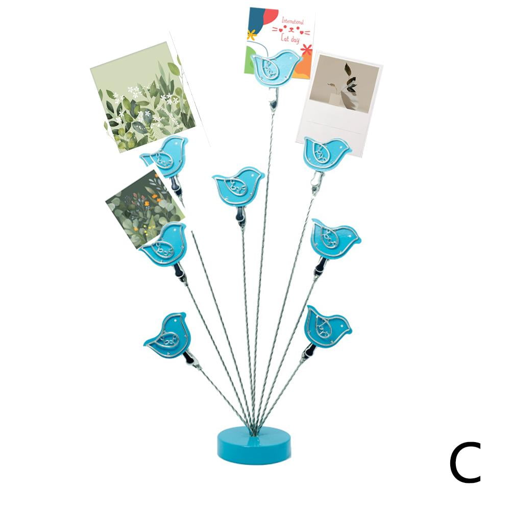 Photo Tree Clip with Base, 8-Branch Family Tree Picture Frame Card with ...
