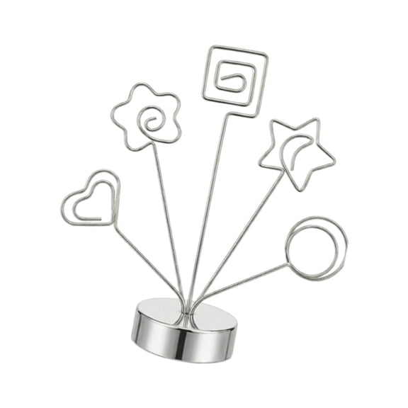 Photo Tree Stand With Round Base For Displaying Pictures And Notes 5 Branch Family Picture Frame Clip