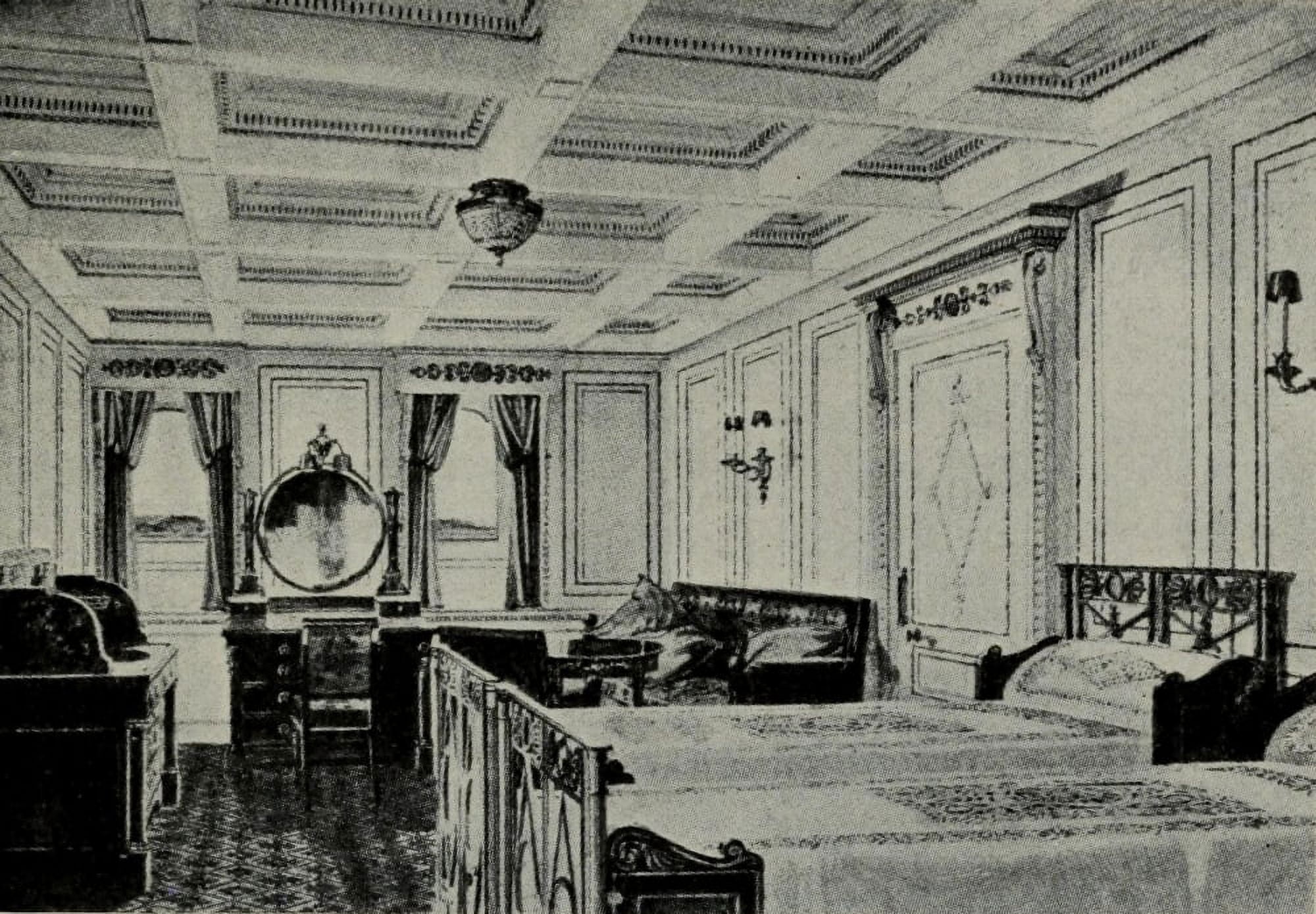 Photo Truth about the Titanic 1913 Bedroom of Parlor Suite Canvas Art - (24 x 36)