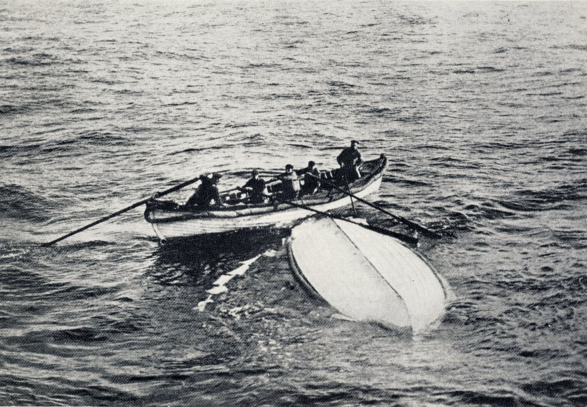 Photo Truth about the Titanic 1913 Overturned Engelhardt boat B Canvas Art -  (24 x 36)