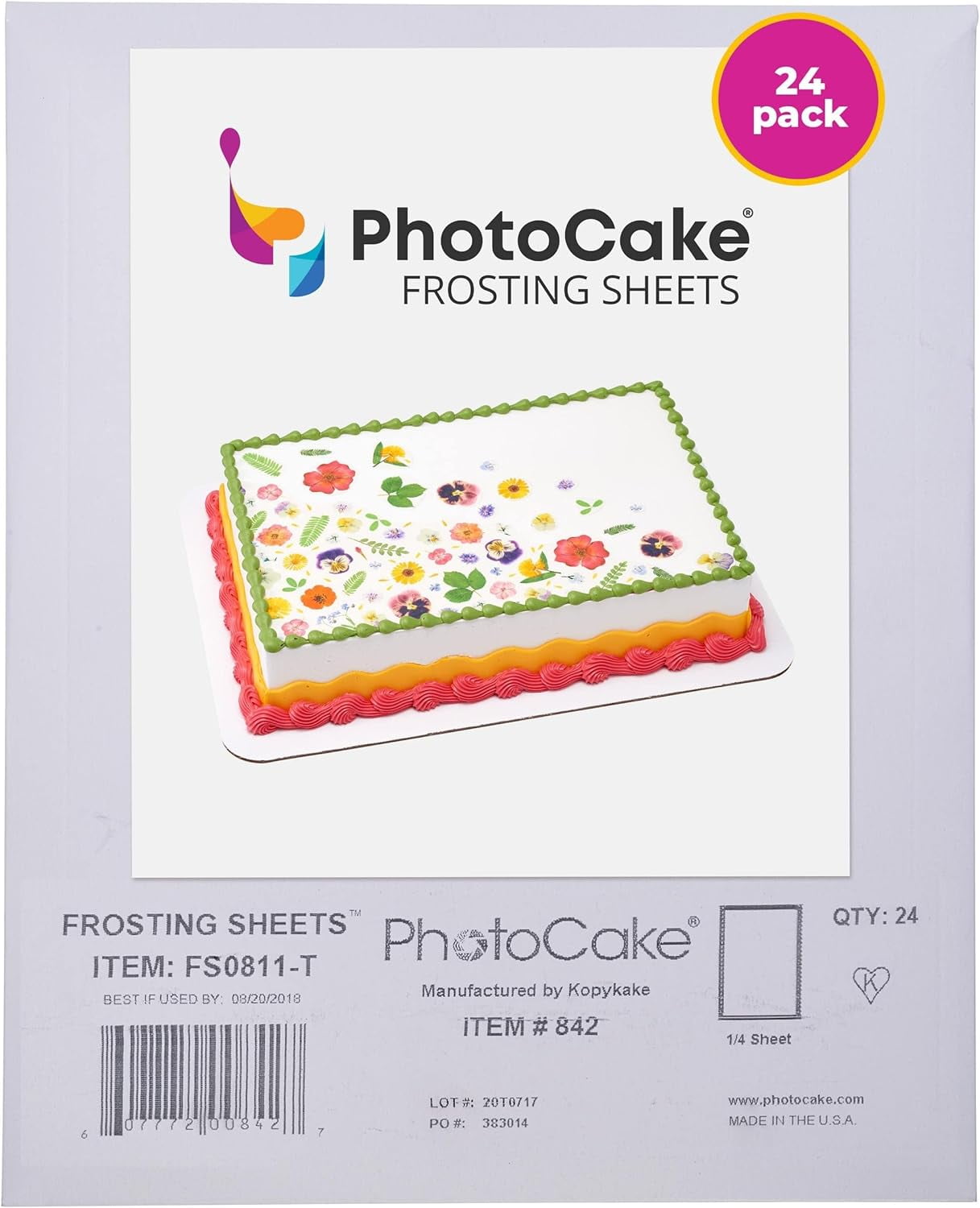 PhotoCake® Frosting Sheets, Edible Frosting Sheets for Cakes, Edible