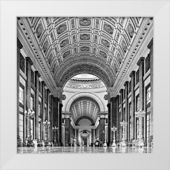 PhotoINC Studio 12x12 White Modern Wood Framed Museum Art Print Titled - Church