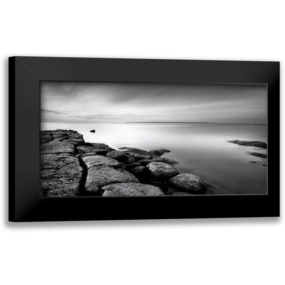 PhotoINC Studio 14x9 Black Modern Framed Museum Art Print Titled - Rocks
