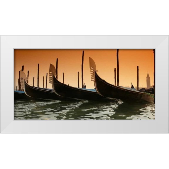 PhotoINC Studio 14x9 White Modern Wood Framed Museum Art Print Titled - Gondola