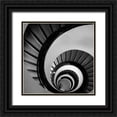 thumbnail image 1 of PhotoINC Studio 15x15 Black Ornate Wood Framed with Double Matting Museum Art Print Titled - Spiral Staircase No. 3, 1 of 4