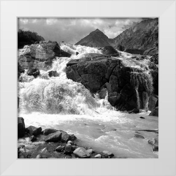 PhotoINC Studio 15x15 White Modern Wood Framed Museum Art Print Titled - White Water