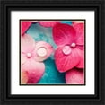 thumbnail image 1 of PhotoINC Studio 20x20 Black Ornate Wood Framed with Double Matting Museum Art Print Titled - Pink Flowers, 1 of 4